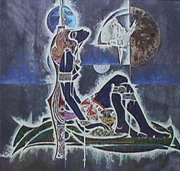 Blue Love 1991 Limited Edition Print by Lu Hong Blue Love 1991 Limited Edition Print by Lu Hong