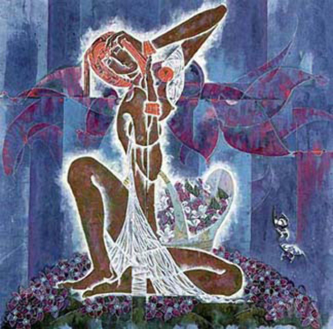 Wild Flowers 1990 Limited Edition Print by Lu Hong Wild Flowers 1990 Limited Edition Print by Lu Hong