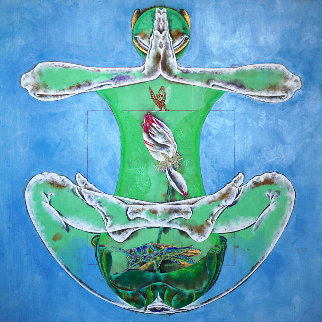 Meditated Stage 2019 40x40 Original Painting - Lu Hong Meditated Stage 2019 40x40 Original Painting - Lu Hong