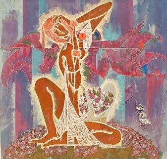 Wild Flowers 1989 Limited Edition Print - Lu Hong Wild Flowers 1989 Limited Edition Print - Lu Hong