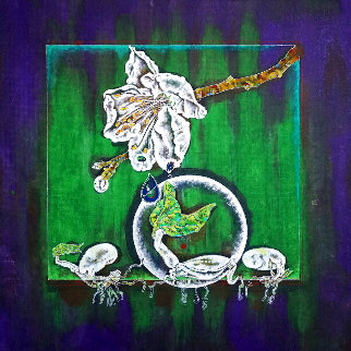 24 Solar Terms: 02 Rain Water 2021 18x18 Original Painting - Lu Hong 24 Solar Terms: 02 Rain Water 2021 18x18 Original Painting - Lu Hong