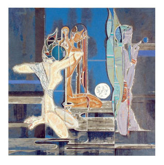 Full Moon And Water 1987 38x32 Super Huge Limited Edition Print - Lu Hong Full Moon And Water 1987 38x32 Super Huge Limited Edition Print - Lu Hong