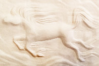 Horse Cast Paper Sculpture  43x58 Huge  Limited Edition Print by Rance Hood - 0