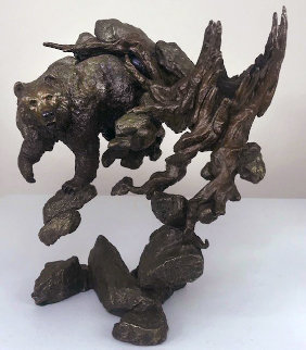 Awake and Hungry Bronze Sculpture 1996 15 in Sculpture - Mark Hopkins Awake and Hungry Bronze Sculpture 1996 15 in Sculpture - Mark Hopkins