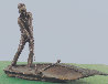 Sandtrap Bronze Sculpture 1989 10 in - Golf Sculpture by Mark Hopkins - 2