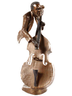 Jazz Suite: Jazz Bass Bronze Sculpture 1992 15 in Sculpture - Mark Hopkins Jazz Suite: Jazz Bass Bronze Sculpture 1992 15 in Sculpture - Mark Hopkins