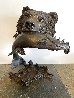 Fishing Grizzly Bear Bronze Sculpture 1992 14 in Sculpture by Mark Hopkins - 2