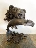 Fishing Grizzly Bear Bronze Sculpture 1992 14 in Sculpture by Mark Hopkins - 1