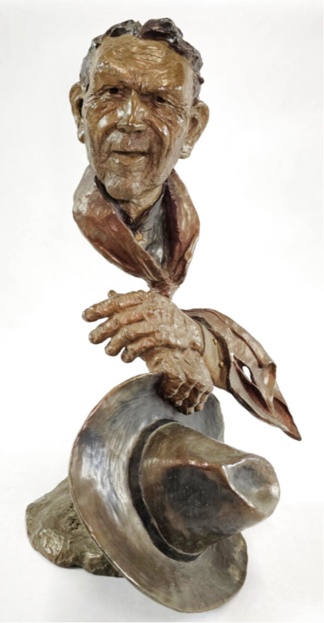 Days Work Bronze Sculpture 1997 20 in by Mark Hopkins - For Sale on Art ...