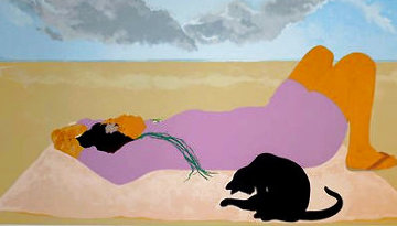 Ala Moana Beach 36x61 Super Huge Limited Edition Print - Pegge Hopper Ala Moana Beach 36x61 Super Huge Limited Edition Print - Pegge Hopper