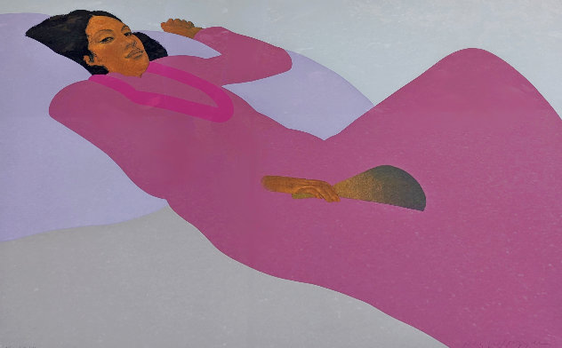 Peahi Kui Lei 1984 - Hawaii Limited Edition Print by Pegge Hopper