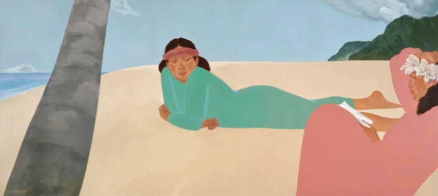 Na Pali Sands - Huge - Hawaii Limited Edition Print by Pegge Hopper