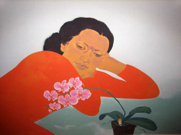 Butterfly Orchids 1983 Huge  Limited Edition Print - Pegge Hopper