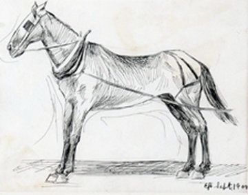 Working Horse 1990 15x16 Drawing - Edward Hopper Working Horse 1990 15x16 Drawing - Edward Hopper