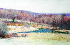 Untitled Landscape Painting  1986 24x40 Huge Original Painting by Larry Horowitz - 0