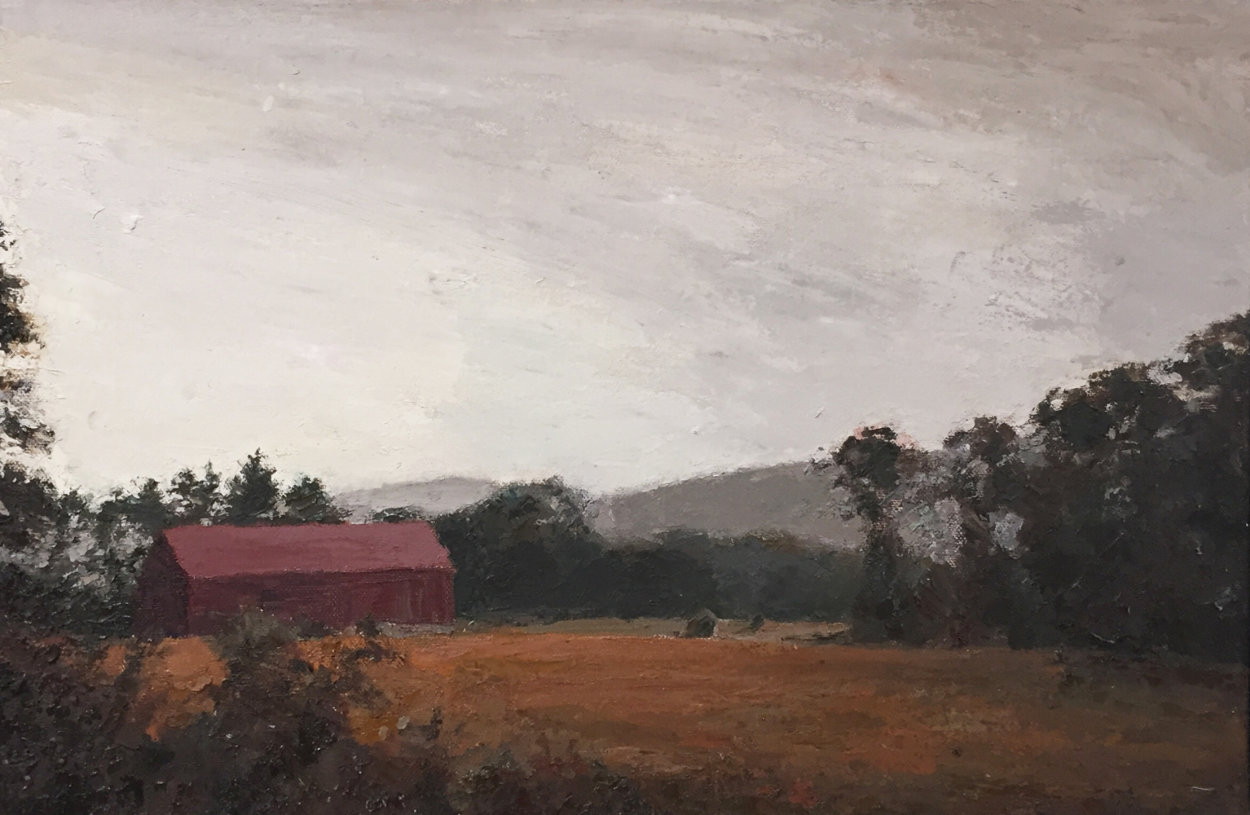 Sepia Barn, New Hampshire 41x29 Super Huge Original Painting by Larry Horowitz Sepia Barn, New Hampshire 41x29 Super Huge Original Painting by Larry Horowitz