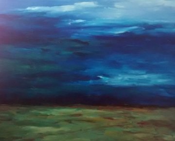 Land, Sea, And Sky  2005 36x43 Huge Original Painting - Tim Howe