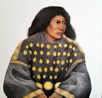 Lakota Woman (Hand Colored) AP 1992 Limited Edition Print - Frank Howell Lakota Woman (Hand Colored) AP 1992 Limited Edition Print - Frank Howell