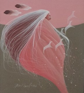 Coral Dream, Acrylic on Canvas, 1988 16x14 Original Painting - Frank Howell