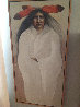 Red Feathers 48x24 Huge Original Painting by Frank Howell - 2
