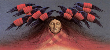 Crow Messenger AP 1984 Limited Edition Print - Frank Howell Crow Messenger AP 1984 Limited Edition Print - Frank Howell