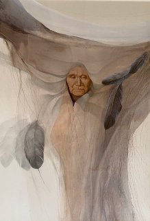 Prairie Robe 1979 42x32 Original Painting - Frank Howell Prairie Robe 1979 42x32 Original Painting - Frank Howell
