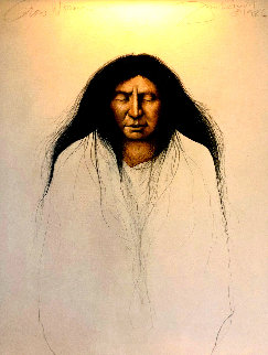 Crow Woman 1986 42x32 Super Huge Original Painting - Frank Howell Crow Woman 1986 42x32 Super Huge Original Painting - Frank Howell