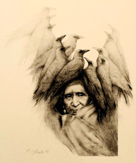 Crow Dreamer State II WP 1981 Limited Edition Print - Frank Howell Crow Dreamer State II WP 1981 Limited Edition Print - Frank Howell