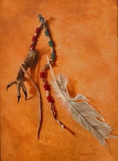 Vestiges 1977 18x14 Original Painting - Frank Howell Vestiges 1977 18x14 Original Painting - Frank Howell