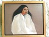 Hidatsa Woman on Wood 1985 10x12 - Rare Framed Oil on Canvas Original Painting by Frank Howell - 1 Hidatsa Woman on Wood 1985 10x12 - Rare Framed Oil on Canvas Original Painting by Frank Howell - 1