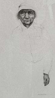 Untitled Portrait 1974 19x15 Drawing - Frank Howell
