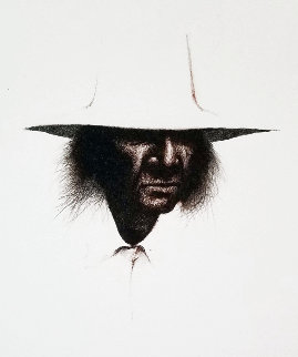 Reservation Hat 1974 24x20 Drawing - Frank Howell