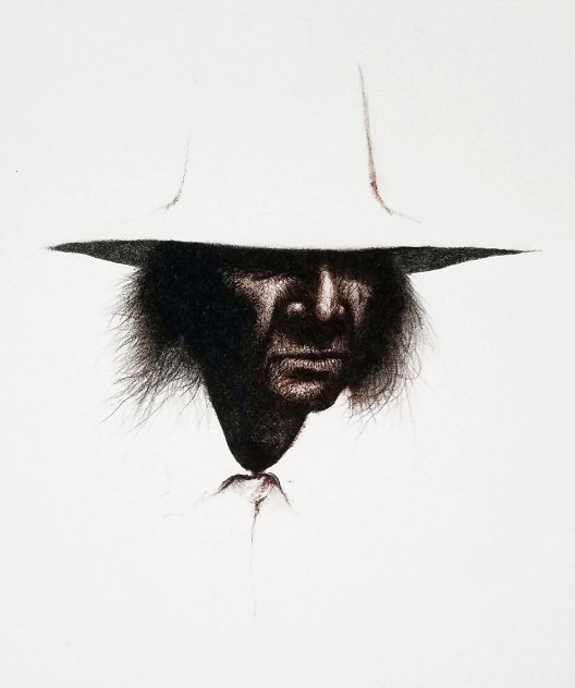 Reservation Hat 1974 24x20 Drawing by Frank Howell