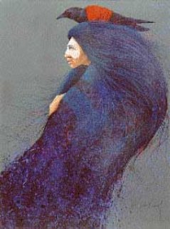 Blue Raven 1994 Limited Edition Print - Frank Howell Blue Raven 1994 Limited Edition Print - Frank Howell