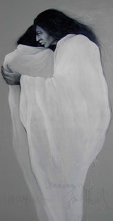 Communion 1985 59x34 Original Painting - Frank Howell Communion 1985 59x34 Original Painting - Frank Howell