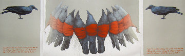 Witnesses Sand Creek Massacre Triptych 1980 27x65 Limited Edition Print - Frank Howell Witnesses Sand Creek Massacre Triptych 1980 27x65 Limited Edition Print - Frank Howell