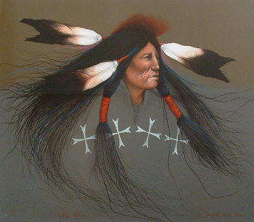 Oglala Warrior 1991 Limited Edition Print - Frank Howell Oglala Warrior 1991 Limited Edition Print - Frank Howell