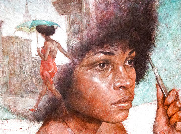 Alice 1982 36x46 Super Huge Original Painting - Raymond Howell Alice 1982 36x46 Super Huge Original Painting - Raymond Howell
