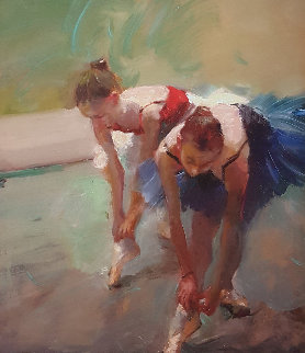 Two Ballet Swans 2012 Embellishment Limited Edition Print - Hua Chen Two Ballet Swans 2012 Embellishment Limited Edition Print - Hua Chen