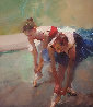 Two Ballet Swans 2012 Embellishment Limited Edition Print by Hua Chen - 0