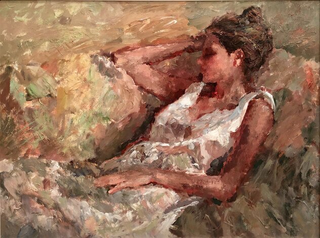 Taking a Nap 2006 Embellished Giclee on Canvas Limited Edition Print by Hua Chen Taking a Nap 2006 Embellished Giclee on Canvas Limited Edition Print by Hua Chen