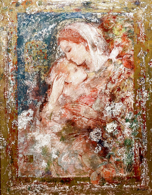 Les Pommes Rogue 1979 - 45x35 - Huge Painting Original Painting by Hua Chen
