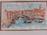 Le Paysage De Venice II 34x26 - Italy Original Painting by Urbain Huchet - 2