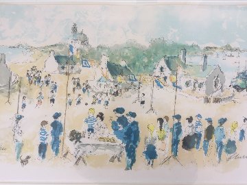Fete a Chausey 1989 Limited Edition Print - Urbain Huchet Fete a Chausey 1989 Limited Edition Print - Urbain Huchet