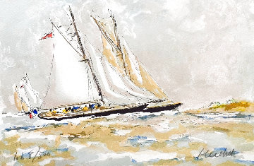 Racing Yachts on Saint Tropez Limited Edition Print - Urbain Huchet Racing Yachts on Saint Tropez Limited Edition Print - Urbain Huchet