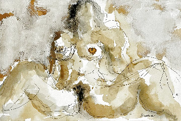 Femme Nu 18x22 Watercolor - Urbain Huchet Femme Nu 18x22 Watercolor - Urbain Huchet