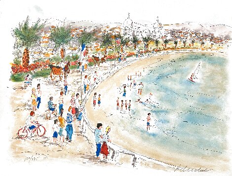 Beach Life - France - La Playa Limited Edition Print - Urbain Huchet