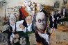 Homage to Benjamin Franklin 2000 37x55 Original Painting by Urbain Huchet - 0
