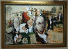 Homage to Benjamin Franklin 2000 37x55 Original Painting by Urbain Huchet - 1