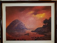 Scorching Sunset 2005 38x48 Super Huge Original Painting by Huertas Aguiar - 2 Scorching Sunset 2005 38x48 Super Huge Original Painting by Huertas Aguiar - 2